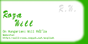 roza will business card